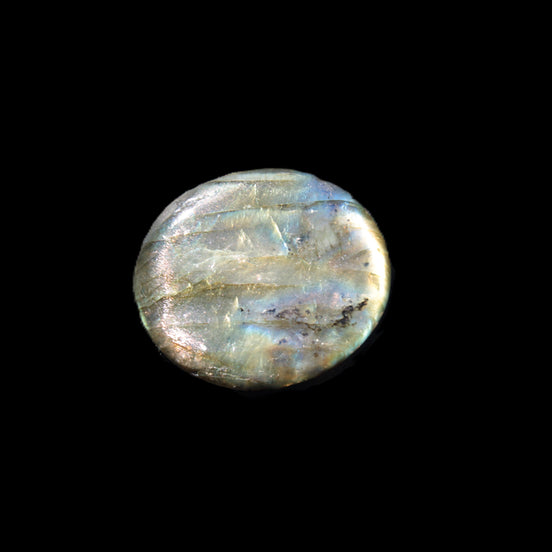 Labradorite thumbstone 30*25mm 13.8g in sunlight - Rocks and Things Store