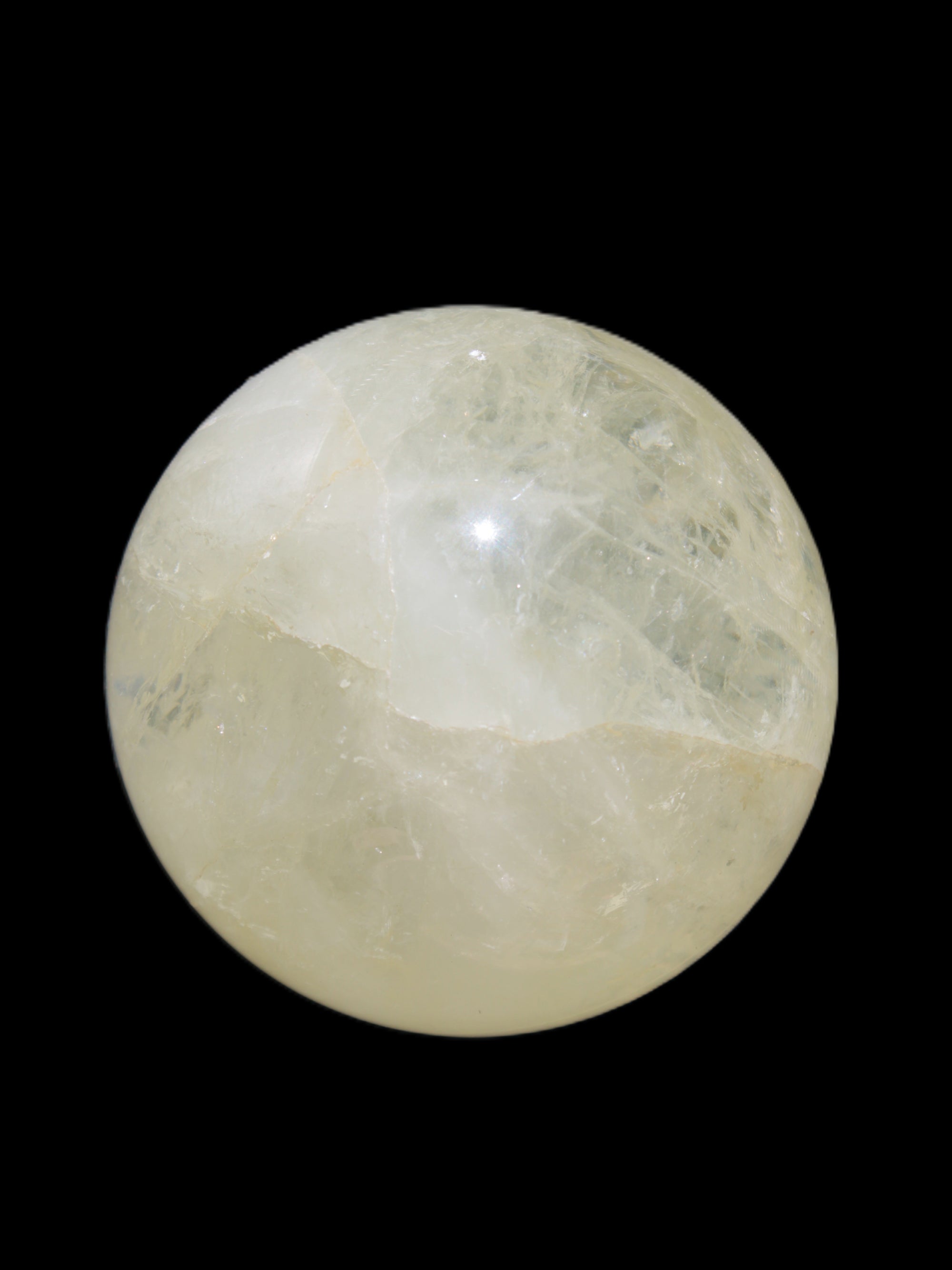 Citrine sphere 66mm 400g in bright sunshine