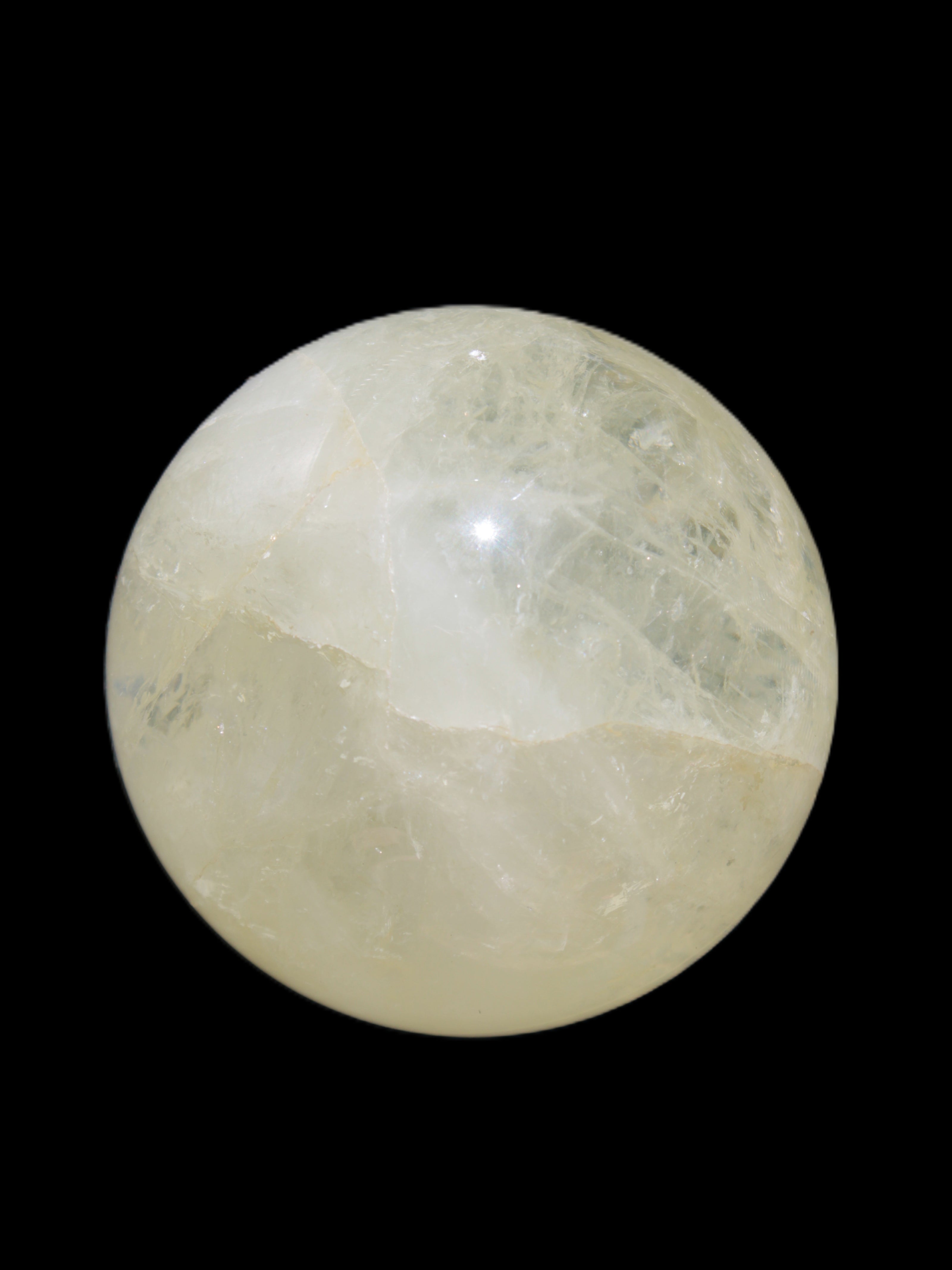 Citrine sphere 66mm 400g in bright sunshine