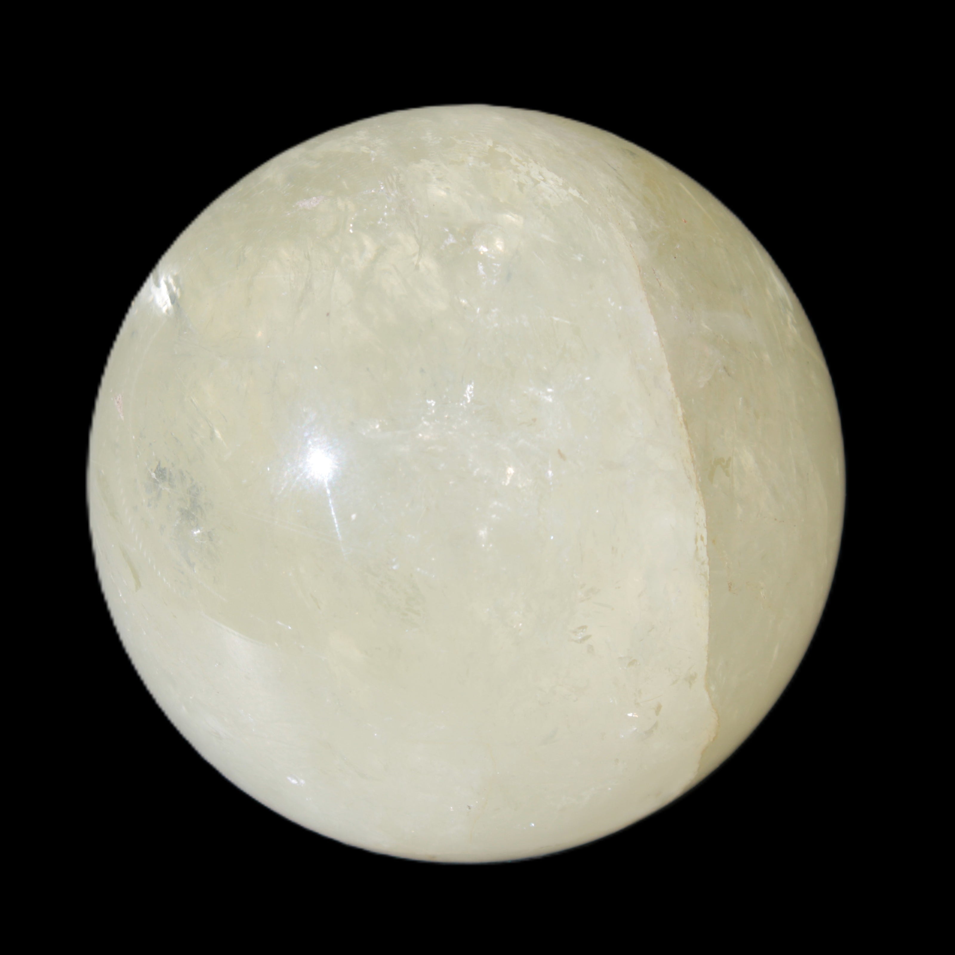 Citrine sphere 66mm 400g in bright sunshine