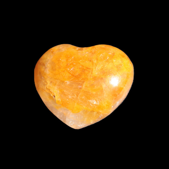 Golden Healer Quartz puffy heart 37*32mm 30g in sunlight - Rocks and Things Store