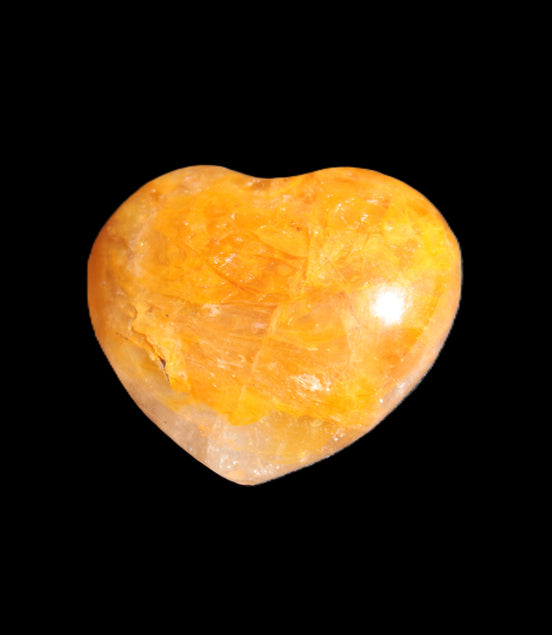 Golden Healer Quartz puffy heart 37*32mm 30g Rocks and Things Store