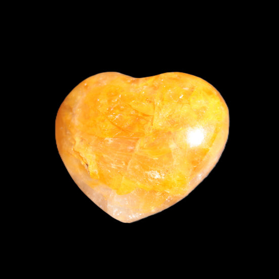 Golden Healer Quartz puffy heart 37*32mm 30g in sunlight - Rocks and Things Store