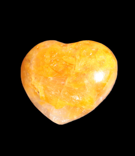 Golden Healer Quartz puffy heart 37*32mm 30g Rocks and Things Store