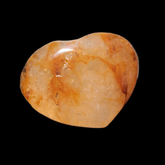Golden Healer Quartz heart 34*30mm 20g in sunlight - Rocks and Things Store