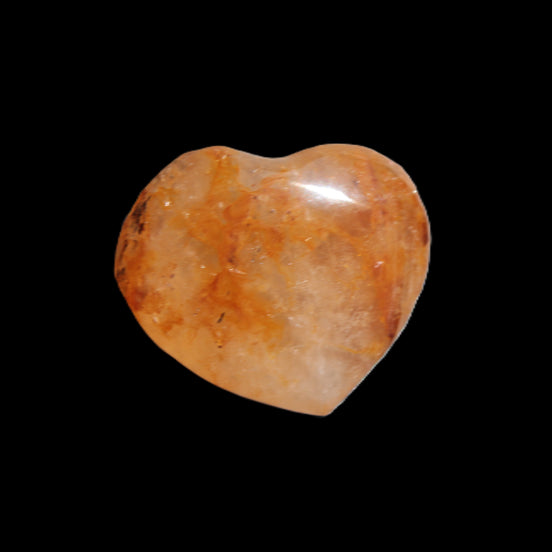 Golden Healer Quartz heart 34*30mm 20g in sunlight - Rocks and Things Store