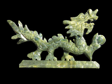 Green Jade dragon 200*28*118mm 670g in sunlight - Rocks and Things Store