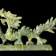 Green Jade dragon 200*28*118mm 670g in sunlight - Rocks and Things Store