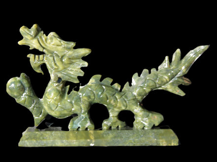Green Jade dragon 200*28*118mm 670g in sunlight - Rocks and Things Store