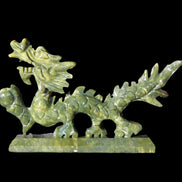 Green Jade dragon 200*28*118mm 670g in sunlight - Rocks and Things Store