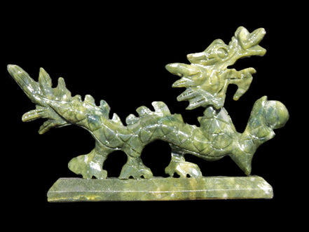 Green Jade dragon 200*28*118mm 670g in sunlight - Rocks and Things Store