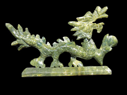 Green Jade dragon 200*28*118mm 670g in sunlight - Rocks and Things Store