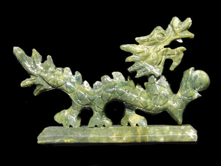 Green Jade dragon 200*28*118mm 670g in sunlight - Rocks and Things Store