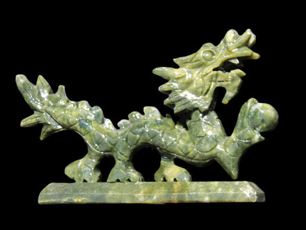 Green Jade dragon 200*28*118mm 670g in sunlight - Rocks and Things Store