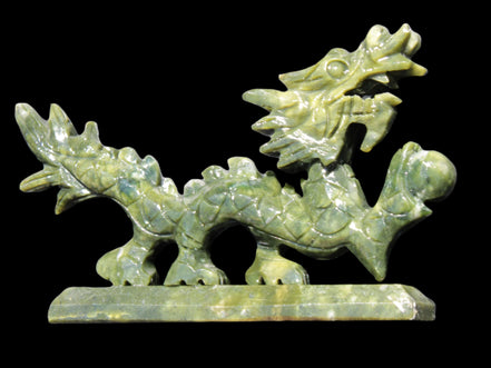Green Jade dragon 200*28*118mm 670g in sunlight - Rocks and Things Store