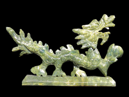 Green Jade dragon 200*28*118mm 670g in sunlight - Rocks and Things Store
