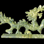 Green Jade dragon 200*28*118mm 670g in sunlight - Rocks and Things Store