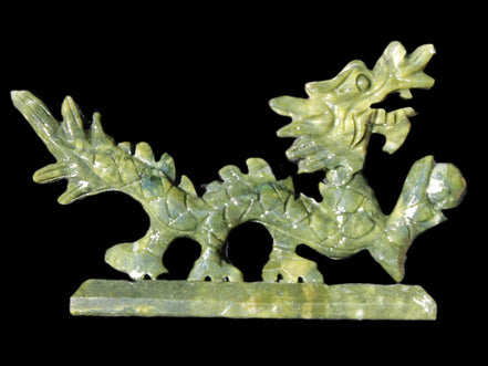 Green Jade dragon 200*28*118mm 670g in sunlight - Rocks and Things Store
