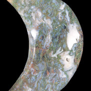 Moss Agate Moon 195*130*25mm 960g in sunshine