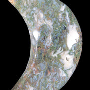 Moss Agate Moon 195*130*25mm 960g in sunshine