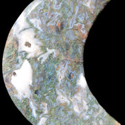 Moss Agate Moon 195*130*25mm 960g in sunshine