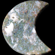 Moss Agate Moon 195*130*25mm 960g in sunshine