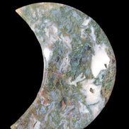 Moss Agate Moon 195*130*25mm 960g in sunshine