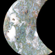 Moss Agate Moon 195*130*25mm 960g in sunshine