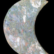 Moss Agate Moon 195*130*25mm 960g in sunshine