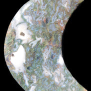Moss Agate Moon 195*130*25mm 960g in sunshine