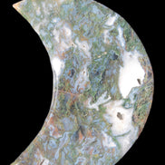 Moss Agate Moon 195*130*25mm 960g in sunshine