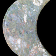 Moss Agate Moon 195*130*25mm 960g in sunshine