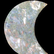 Moss Agate Moon 195*130*25mm 960g in sunshine