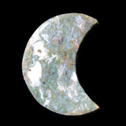 Moss Agate Moon 195*130*25mm 960g in sunshine