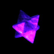 Sodalite Merkaba Star 16*26mm 8.9g  in UV light - Rocks and Things Store