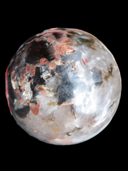 Smoky Quartz with Garnet sphere 78mm 681g Rocks and Things Store