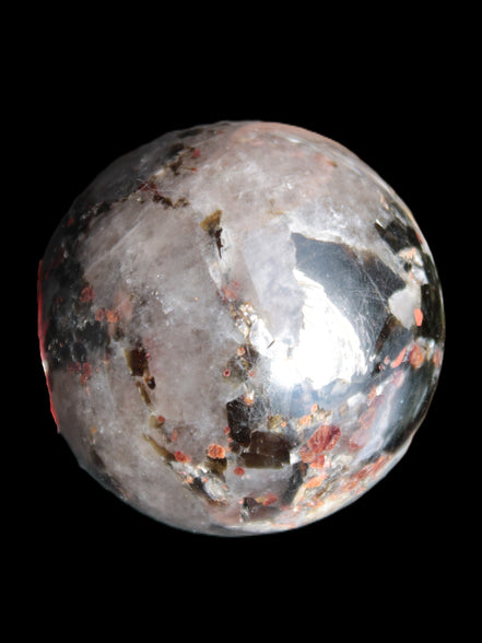 Smoky Quartz with Garnet sphere 78mm 681g Rocks and Things Store