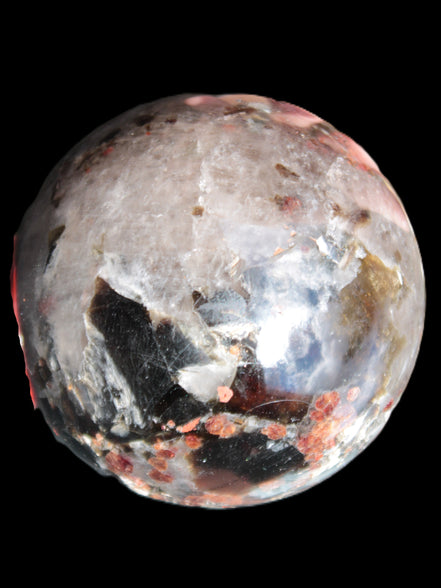 Smoky Quartz with Garnet sphere 78mm 681g Rocks and Things Store