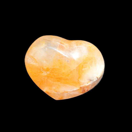 Golden Healer Quartz puffy heart from Madagascar 40*31mm 30g in sunlight - Rocks and Things Store