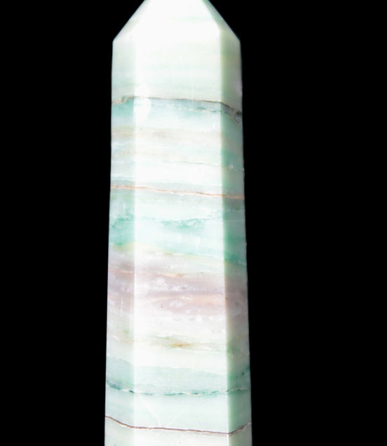 Pistachio calcite obelisk 112mm 170g Rocks and Things Store