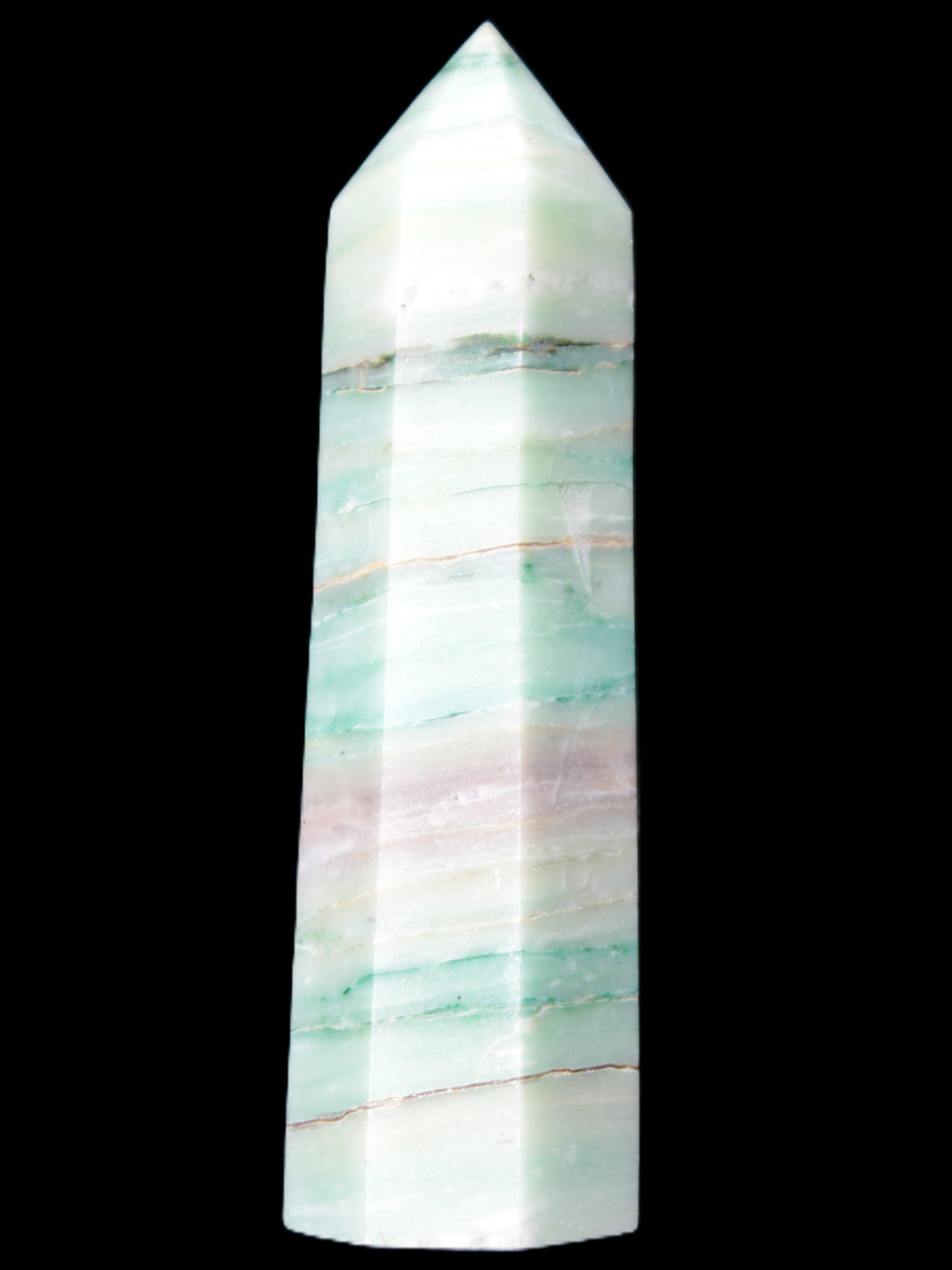 Pistachio calcite obelisk 112mm 170g Rocks and Things Store