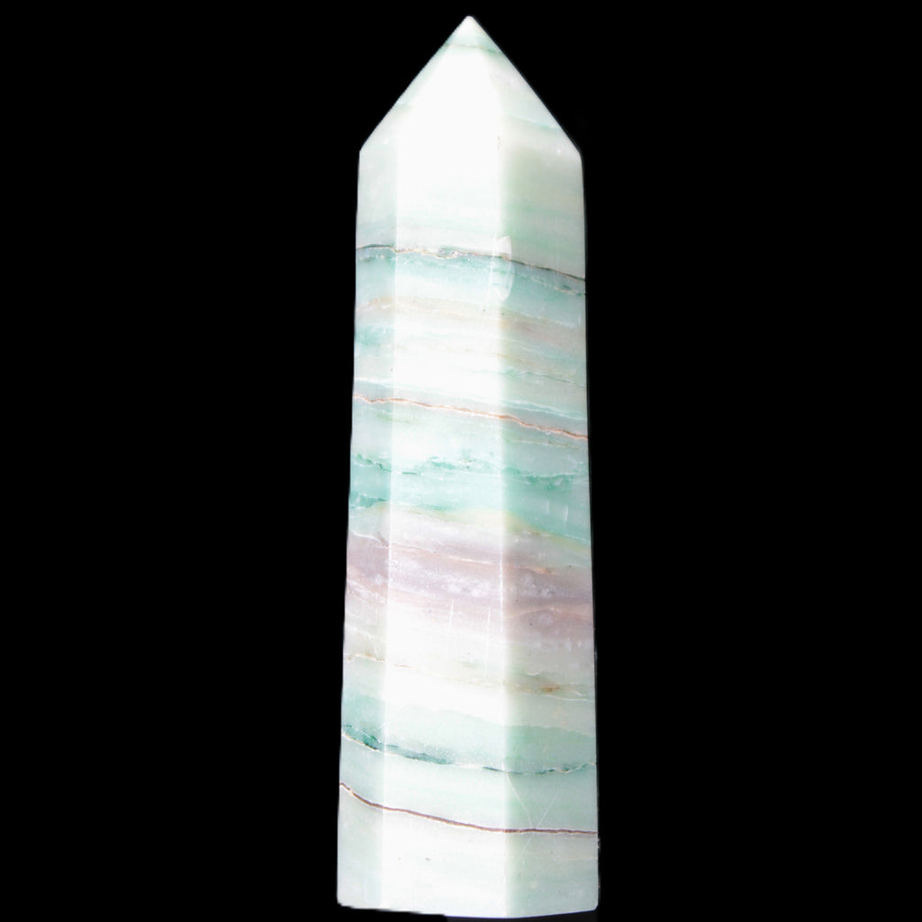 Pistachio calcite obelisk 112mm 170g Rocks and Things Store
