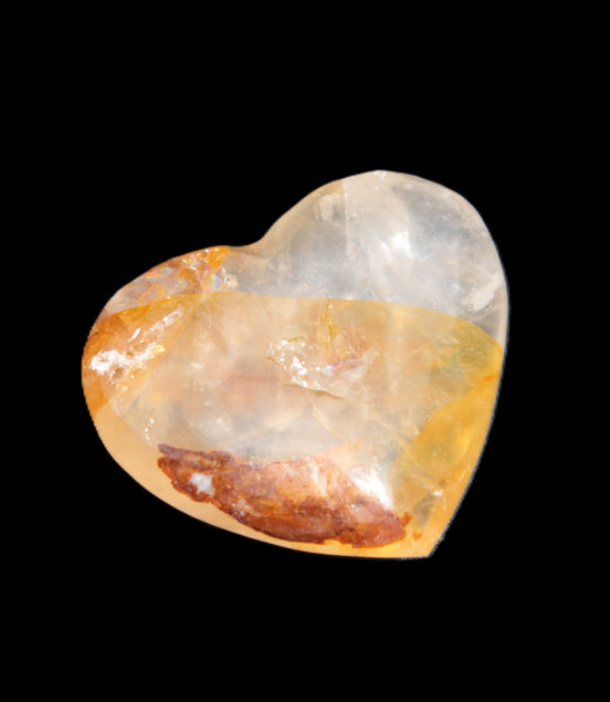 Golden Healer Quartz heart 43*35mm 26.2g - Rocks and Things Store