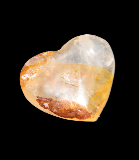 Golden Healer Quartz heart 43*35mm 26.2g - Rocks and Things Store