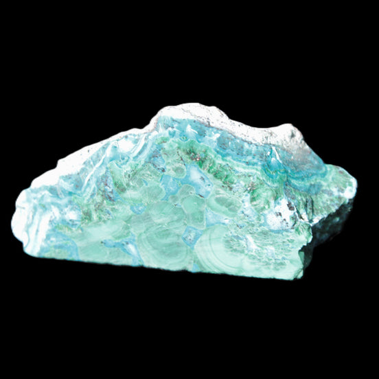 Chrysocolla Shattuckite Malachite specimen 56*27*18mm 35g in sunlight - Rocks and Things Store