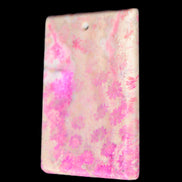 Rose Chrysanthemum coral fossil pendant 47*33*5mm 22.6g in bright sunlight - Rocks and Things Store