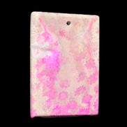 Rose Chrysanthemum coral fossil pendant 47*33*5mm 22.6g in bright sunlight - Rocks and Things Store