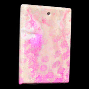 Rose Chrysanthemum coral fossil pendant 47*33*5mm 22.6g in bright sunlight - Rocks and Things Store