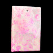 Rose Chrysanthemum coral fossil pendant 47*33*5mm 22.6g in bright sunlight - Rocks and Things Store