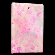 Rose Chrysanthemum coral fossil pendant 47*33*5mm 22.6g in bright sunlight - Rocks and Things Store